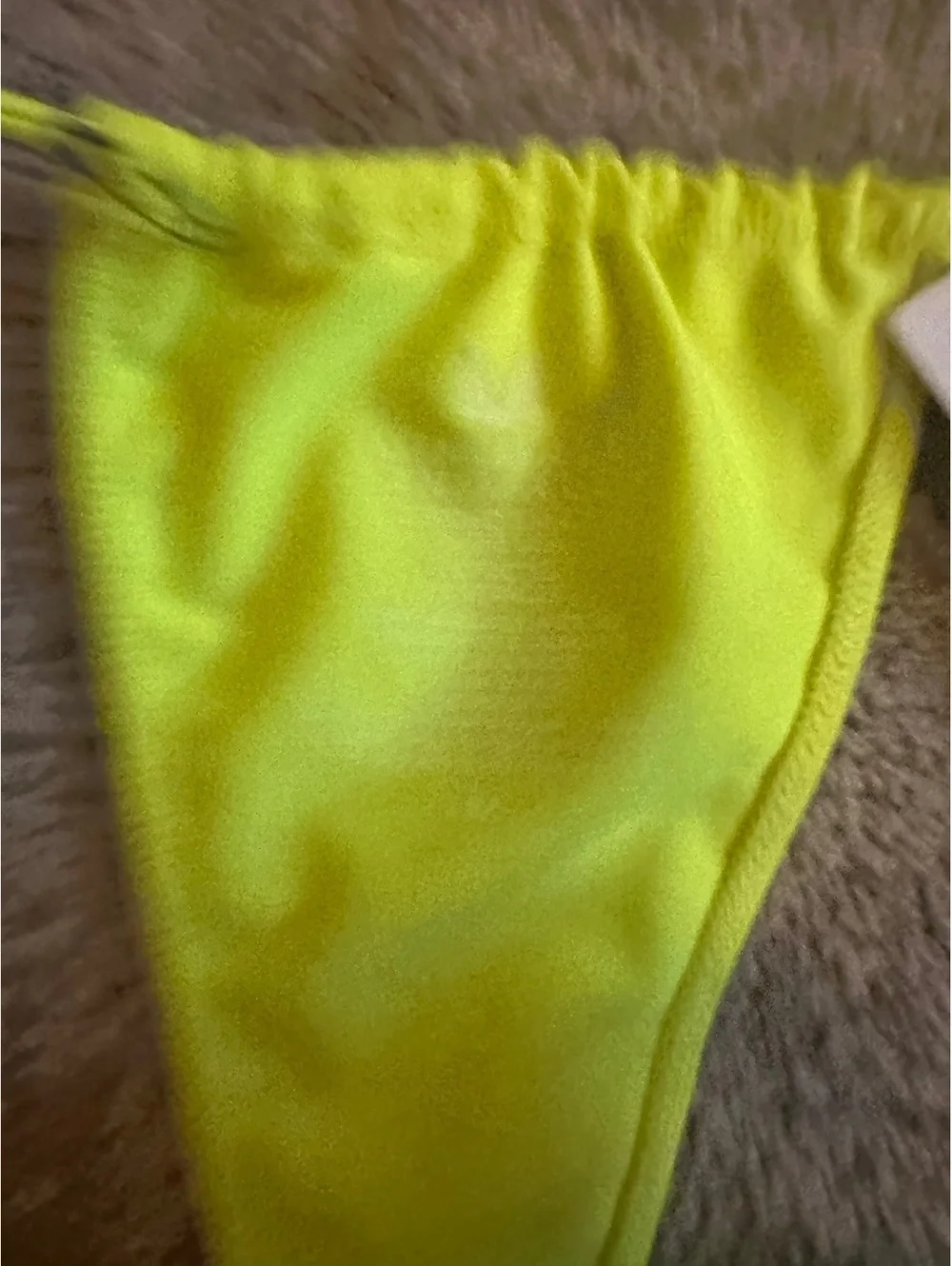 NWT Minimale Animale SANCTUARY TASSEL THONG BIKINI BOTTOM Neon yellow M